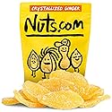 Nuts com Crystallized Ginger Pieces - Premium Crystallized Ginger Slices - Spicy & Sweet Candied Ginger Pieces - Dried Ginger Chunks, Root - Digestive