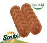 12 Pack Copper Coated Scourers by SCRUBIT - Scrubber Pad Used for Dishes, Pots, Pans, and Ovens. Easy scouring for Tough Kitchen Cleaning.