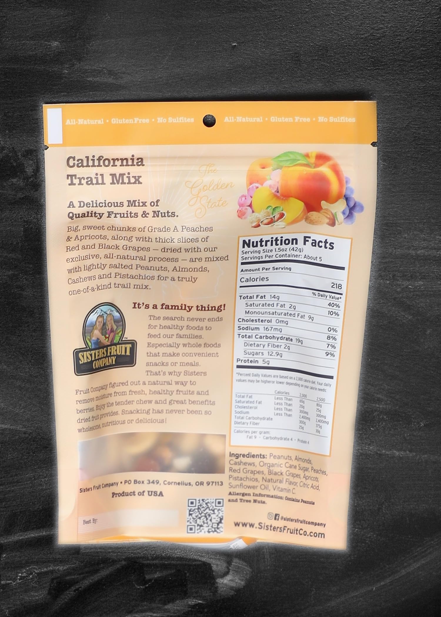 Sisters Fruit Company Trail Mix (3 Pack, California Trail Mix)
