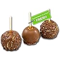 US Sweets Caramel Apple 3 Pack - Caramel Granny Smith Apples with Milk Chocolate, Almonds, & Peanuts | Candied Apples | Delicious Gift | Handmade in
