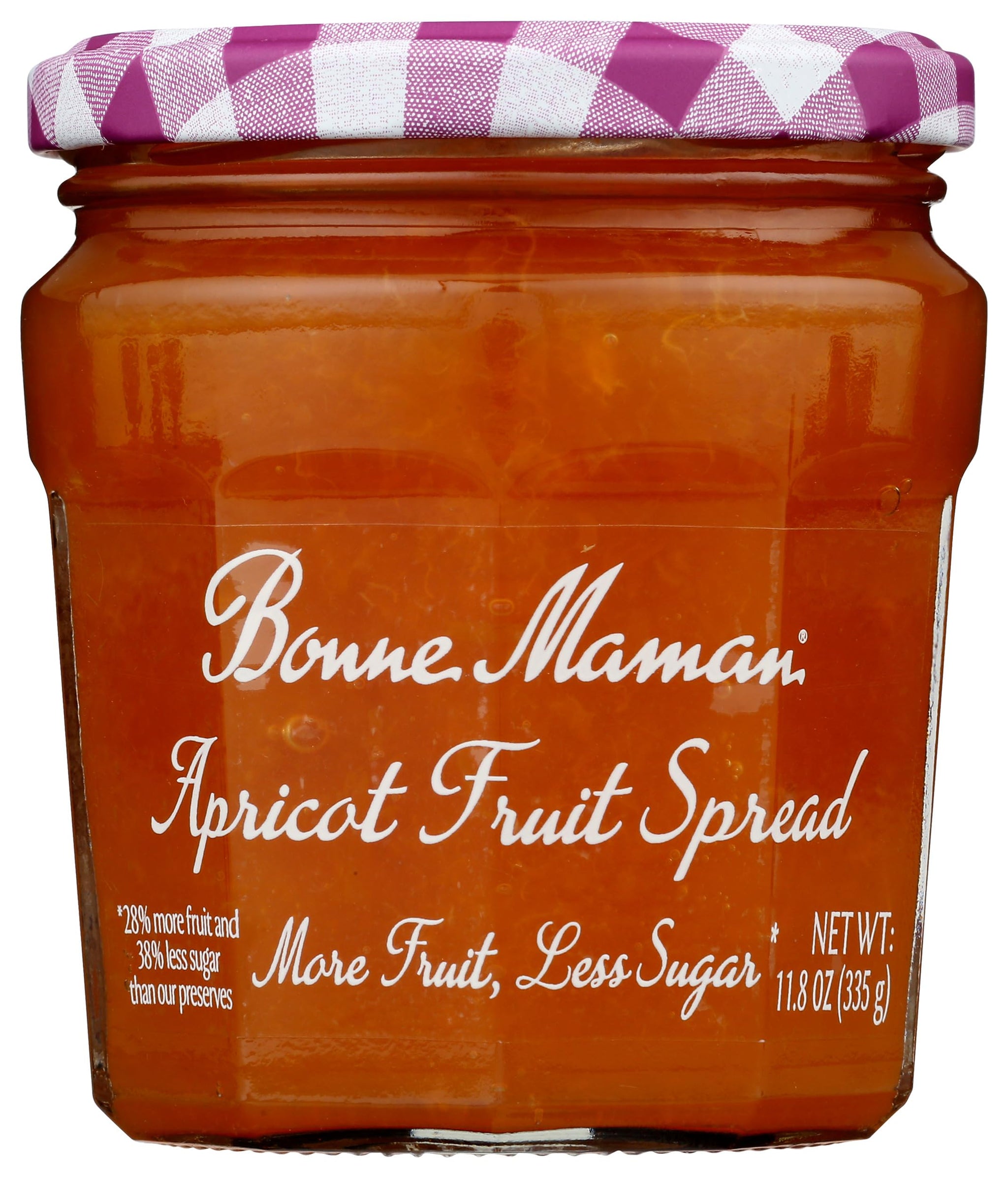 Bonne Maman, Fruit Spread Apricot More Fruit Less Sugar, 11.8 Ounce