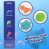 Mermaid Gummy Candy, Individual Bags for Birthday Parties, Assorted Fruit Flavors, Party Favor Treats, 18 Count