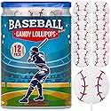 Baseball Lollipops 12pk- Baseball Sucker Lollipops Baseball Candy As Baseball Party Favors & Baseball Goodie Bags - Baseball Snacks,Baseball Favors