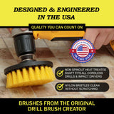 Nylon Drill Brush Attachment Set for Bathroom Cleaning - Power Scrubber Brush Kit for Bathtub, Shower, Tile, and Grout - All-Purpose Household