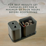 Dualit EcoPress Duo Max Aluminium Coffee Capsule Recycling Tool Premium Eco Friendly Tool Original Size Capsules & Coffee Grounds