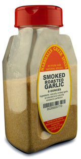 SMOKED ROASTED GARLIC GRANULATE FRESHLY PACKED IN LARGE JARS, spices, herbs, seasonings