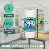 Worldwide Nutrition Bundle, Compatible with Kirkland Premium Paper Towels, Strong, Thick, and Absorbent Bulk Paper Towels 6 Rolls, 160 Sheets Per Roll