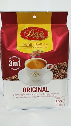 100% Arabica Dao Instant Coffee Origimal 3 in 1 Coffee Sticks 0.70ozx30sticks