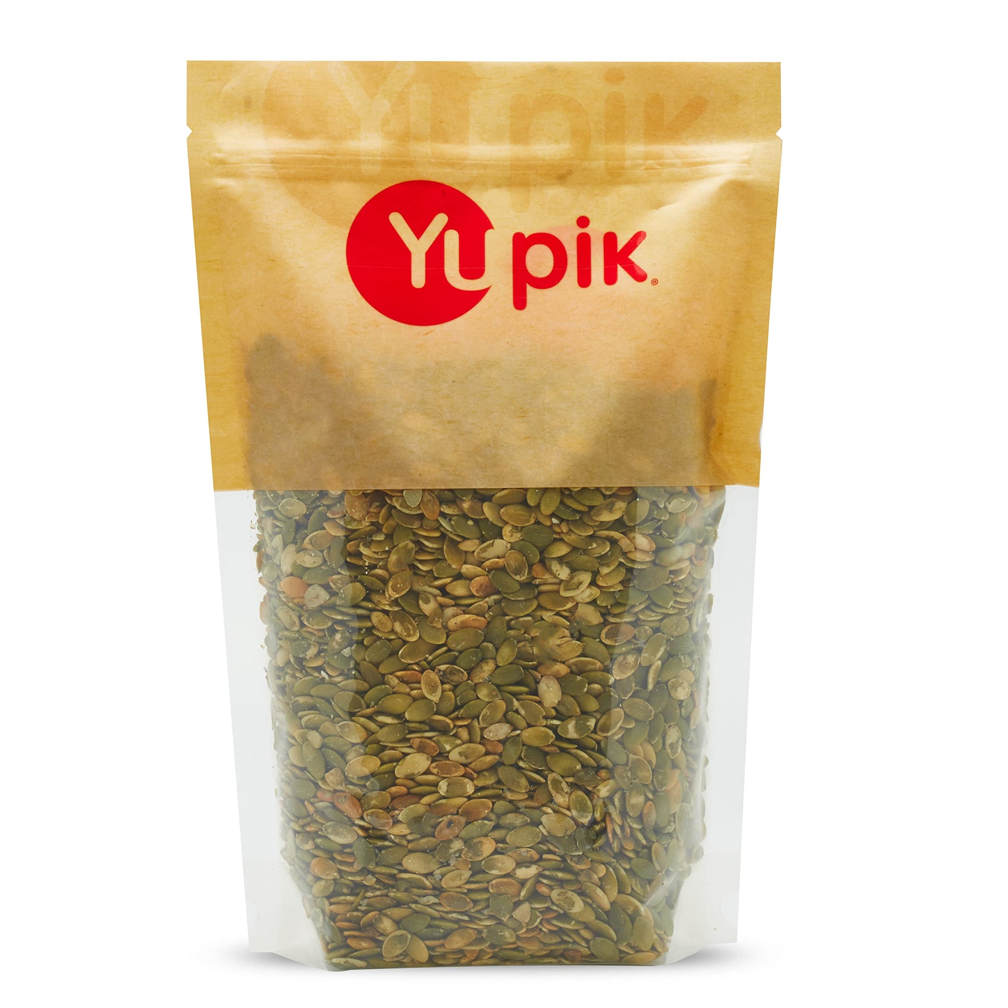 Yupik Dry Roasted Pumpkin Seeds, No Shell, 2.2 lb (35.3 oz), Gluten-Free, GMO-Free, Kosher, Shelled Pepitas, Unsalted, Oil-Free, Plant-Based Protein