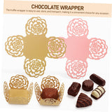 MUCKLILY 100pcs Chocolate Truffle Wrappers Hollow Design Elegant Cupcake Liners for Weddings Birthdays and Parties Combination