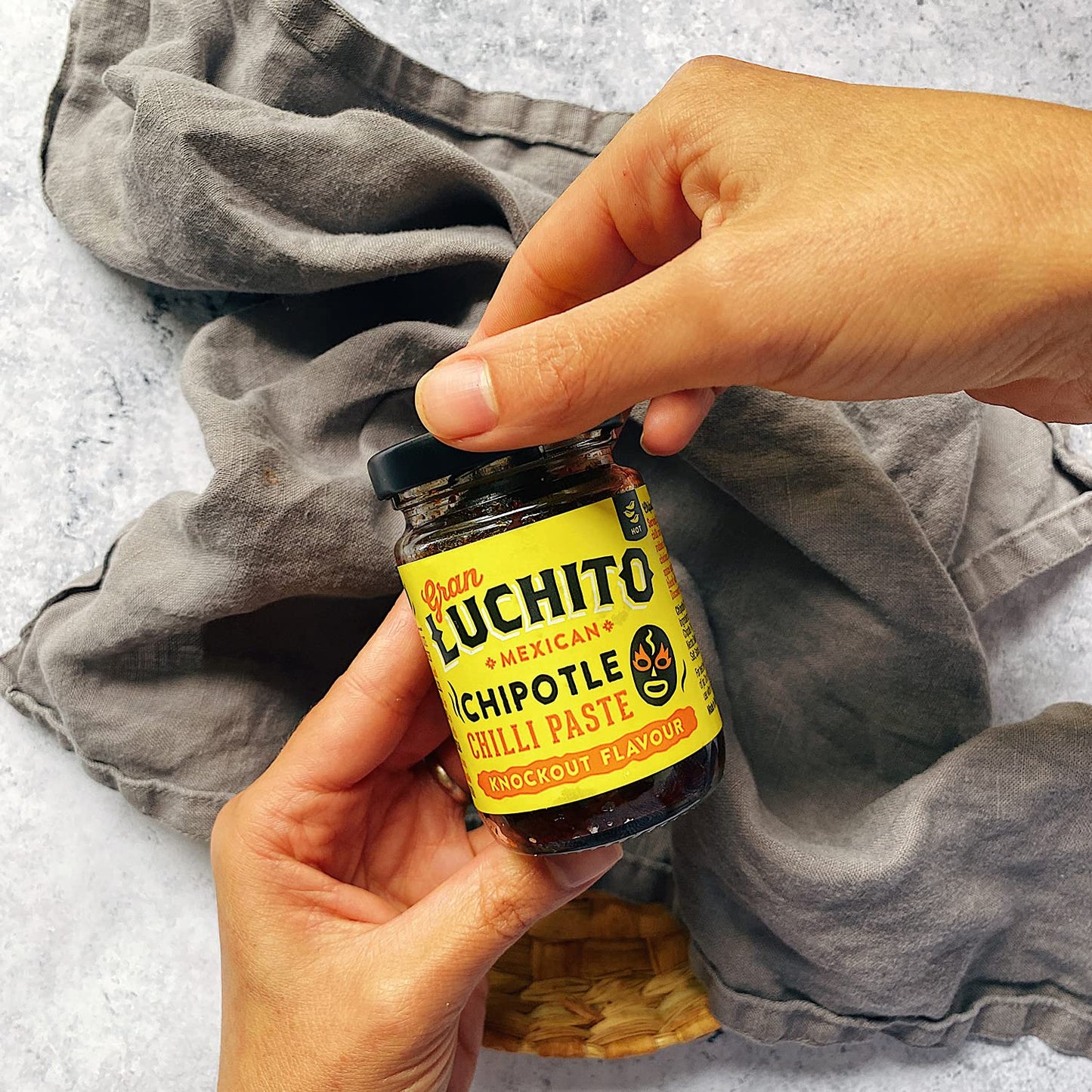 Gran Luchito Mexican Chipotle Chili Paste 3.5oz | Handmade in Mexico | Super Smoky Chipotle Sauce with A Medium to High Heat | All Natural