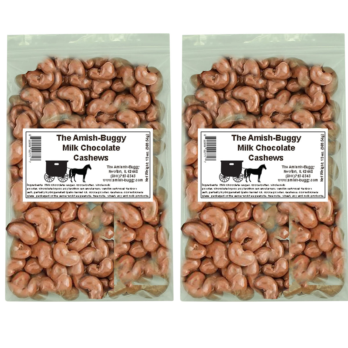 Arndts Fudgery Premium Milk Chocolate Covered Cashews (2-13 oz. Bags)
