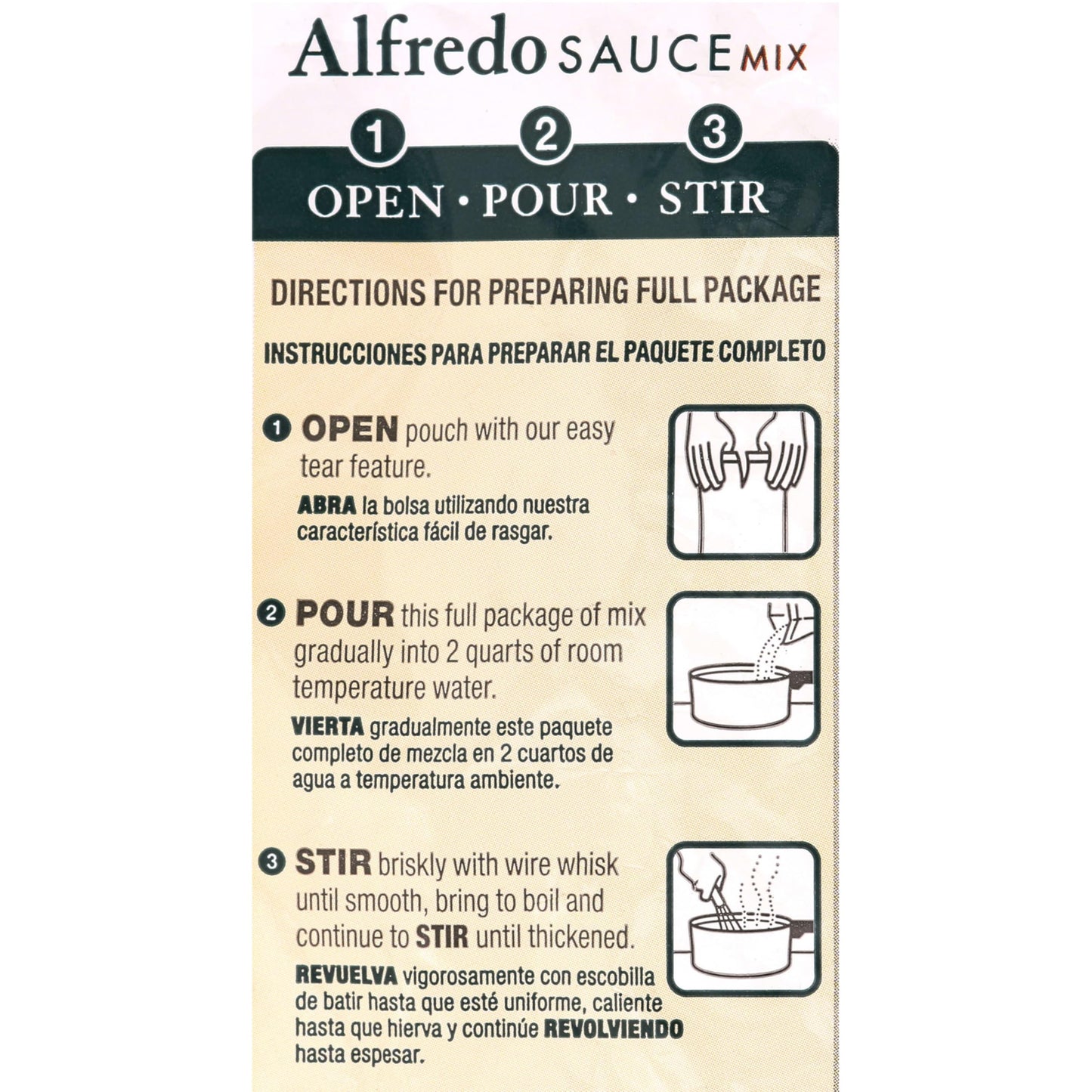 Trio Alfredo Sauce Mix, Creamy Pasta Sauce, Romano and Parmesan Blend, 16 oz (Pack of 8)