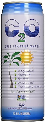 C2O Pure Coconut Water, 17.5 Fluid Ounce (Pack of 12)