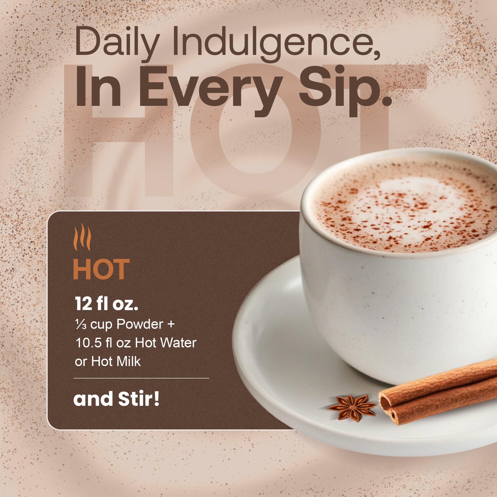 Café Essentials Classic Chai Frappe Mix - No Artificial Colors, Flavors, or Sweeteners - Shelf Stable - 62mg of Caffeine per Serving - Great for Hot