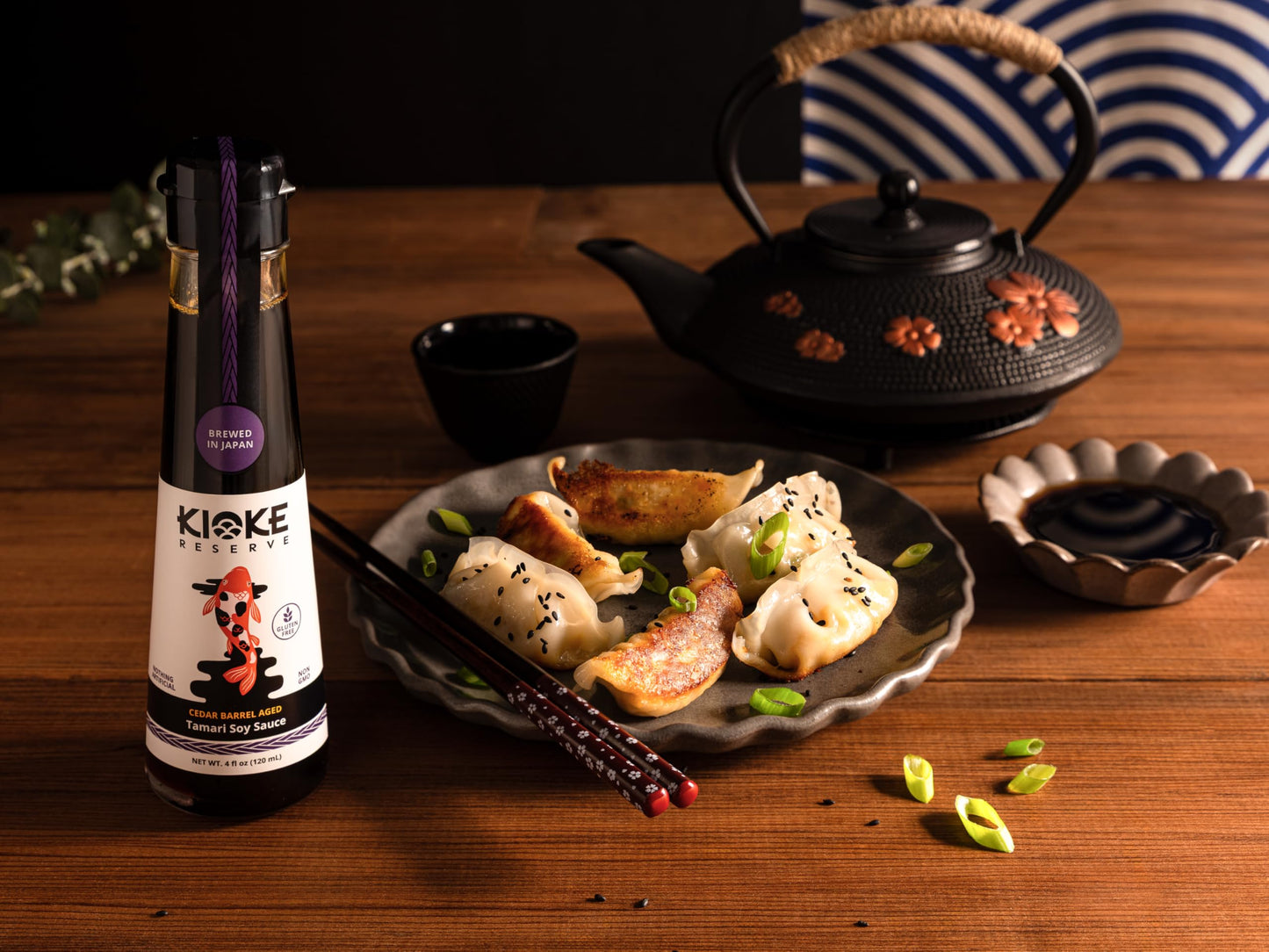 Kioke Reserve Tamari Soy Sauce | Small Batch Cedar Barrel Aged in Japan | Gluten-Free, All-Natural & Non-GMO | Authentic Japanese Tamari Sauce