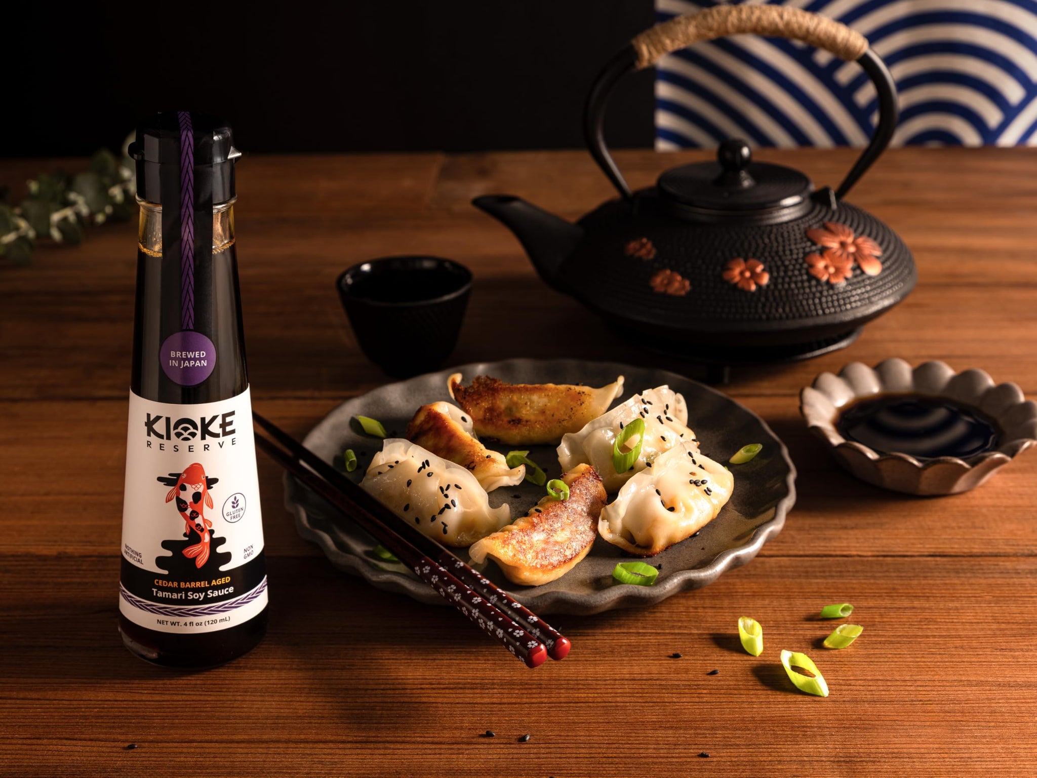 Kioke Reserve Tamari Soy Sauce | Small Batch Cedar Barrel Aged in Japan | Gluten-Free, All-Natural & Non-GMO | Authentic Japanese Tamari Sauce