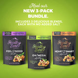 Mixed Nuts Unsalted | Trail Mix | Trail Mix without Peanuts | Gourmet Snacks, Protein Snacks, Gluten Free, No Preservatives, High Fiber (Three Pack
