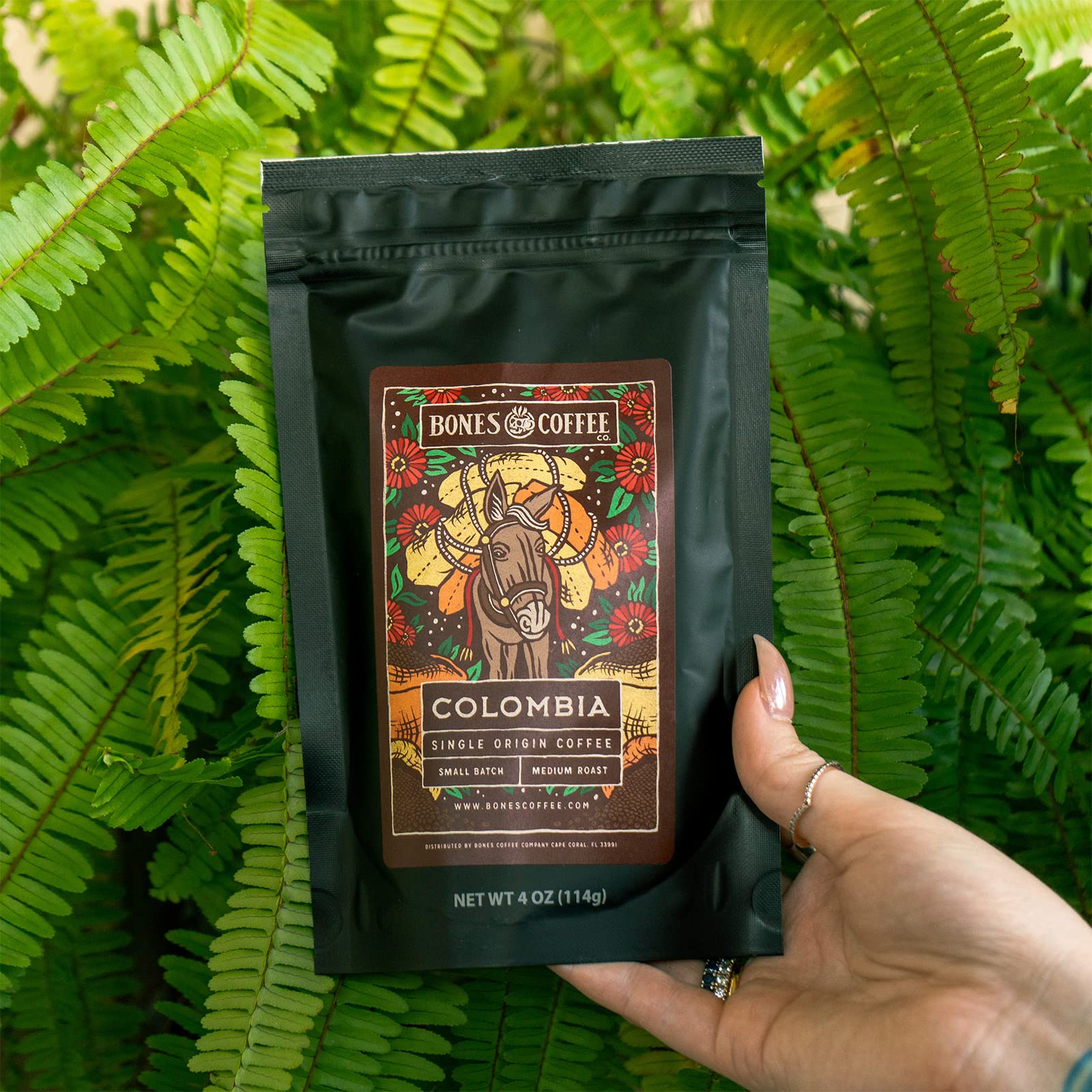 Bones Coffee Company NEW World Tour Sample Pack Box Set with Specialty Coffee Mug, 5 Assorted Single-Origin Low Acid Medium Roast Arabica Beans