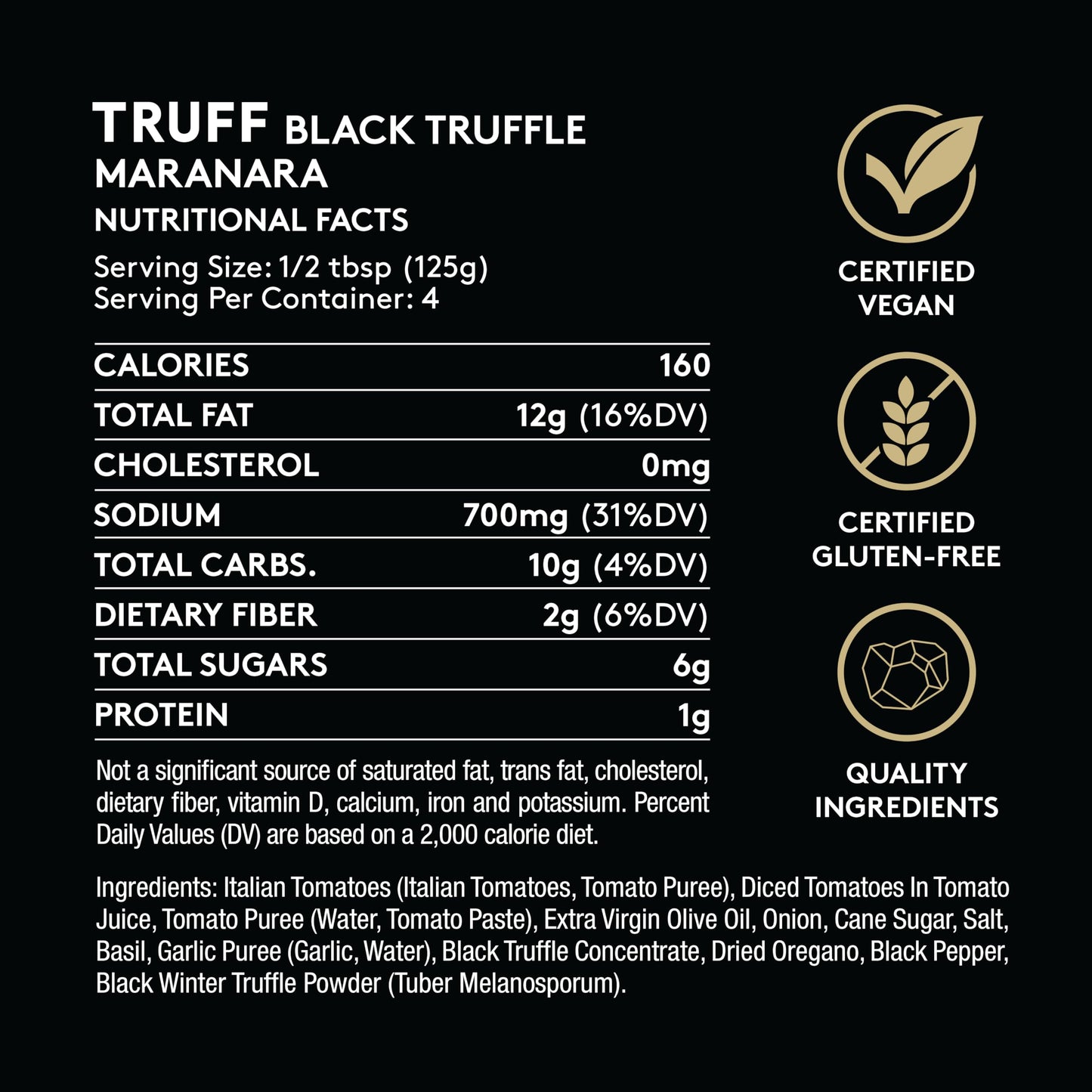 TRUFF Pasta Sauce, Black Truffle Marinara | Flavorful Tomato Sauce for Pasta, Pizza, and More | Non-GMO, Vegan, Pack of 2 (Marinara, 2 Count)