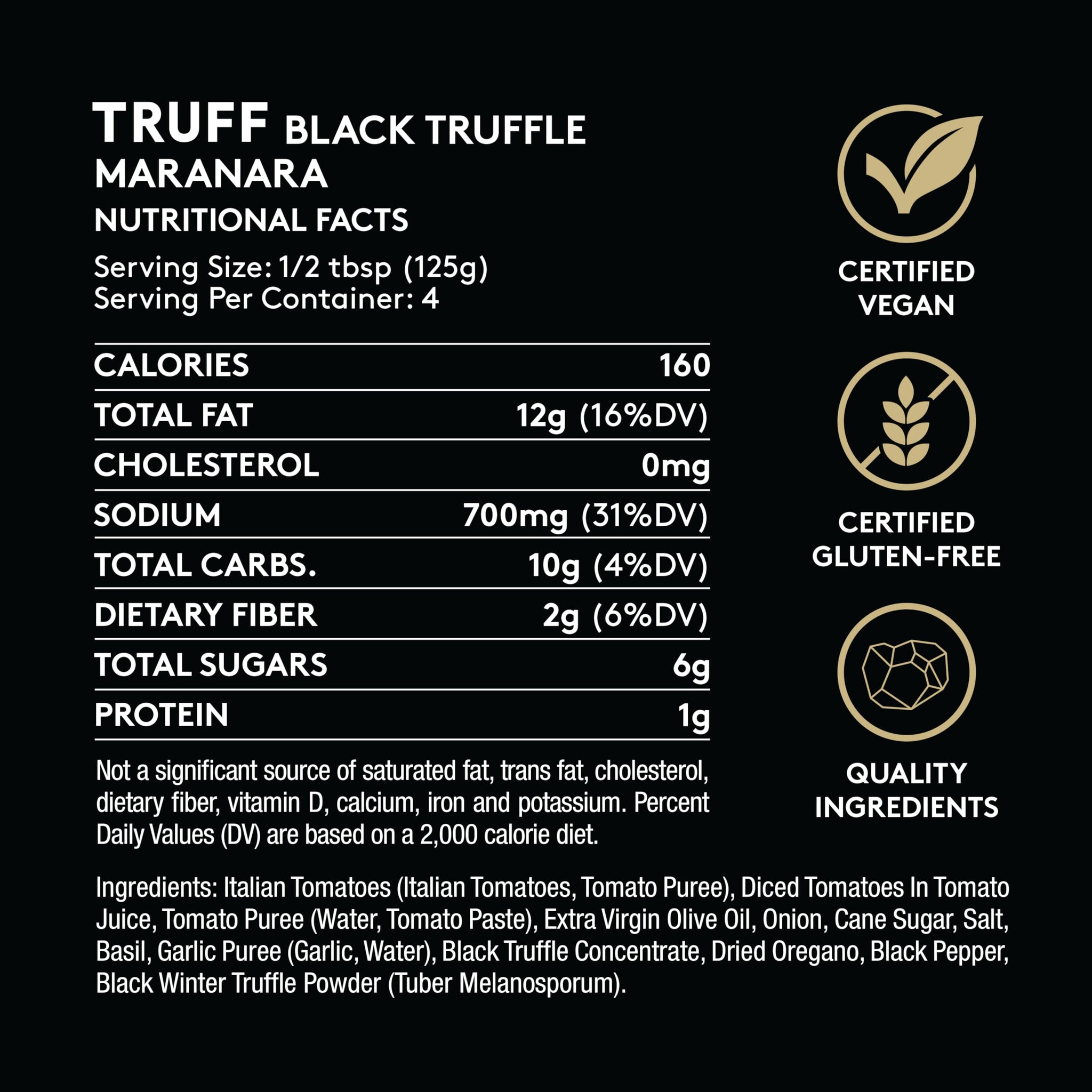 TRUFF Pasta Sauce, Black Truffle Marinara | Flavorful Tomato Sauce for Pasta, Pizza, and More | Non-GMO, Vegan, Pack of 2 (Marinara, 2 Count)