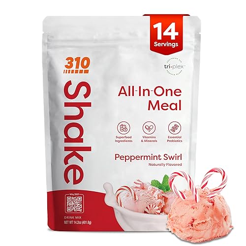 310 Nutrition All-in-One Meal Replacement Shake - Plant-Based Protein Powder with Triplex Proteins, Probiotics, Digestive Enzymes & Superfoods