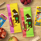 BEAR Real Fruit Snack Splits - Gluten Free, Vegan, and Non-GMO - Variety Pack (Apple/Strawberry, Raspberry/Pineapple)- Healthy School And Lunch Snacks