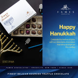 Kosher Hanukkah Chocolate Gift Box - Limited Edition Chanukah Candy for Gifting - Premium Dairy Free Chocolates - Ideal for Corporate Holiday Treats