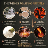 ONHWA 9X Roasted Bamboo Salt, Fine Grain Korean Bamboo Salt for Gourmet Cooking and Everyday Seasoning, 7.05 oz (200g)