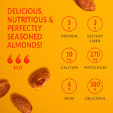 Lakanto Sweet and Savory Honey Habanero Almonds - On the Go Snack, Chile Powder Seasoning, Bold & Spicy, Gluten Free, Protein, Crunchy Roasted, Monk