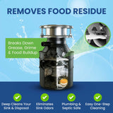 Garbage Disposal Cleaner Deodorizer Tablets - 24 Pack XL Foaming Citrus Cleaning Tablet - Sink Drain Disposer Garburator Freshener Odor Eliminator