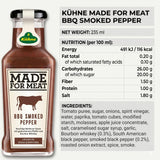 Kuhne Smoked Pepper BBQ Sauce, 8oz, Barbecue Sauce with Bourbon for Chicken Wings, Grilled Meat and Barbecues, Sweet and Smoky
