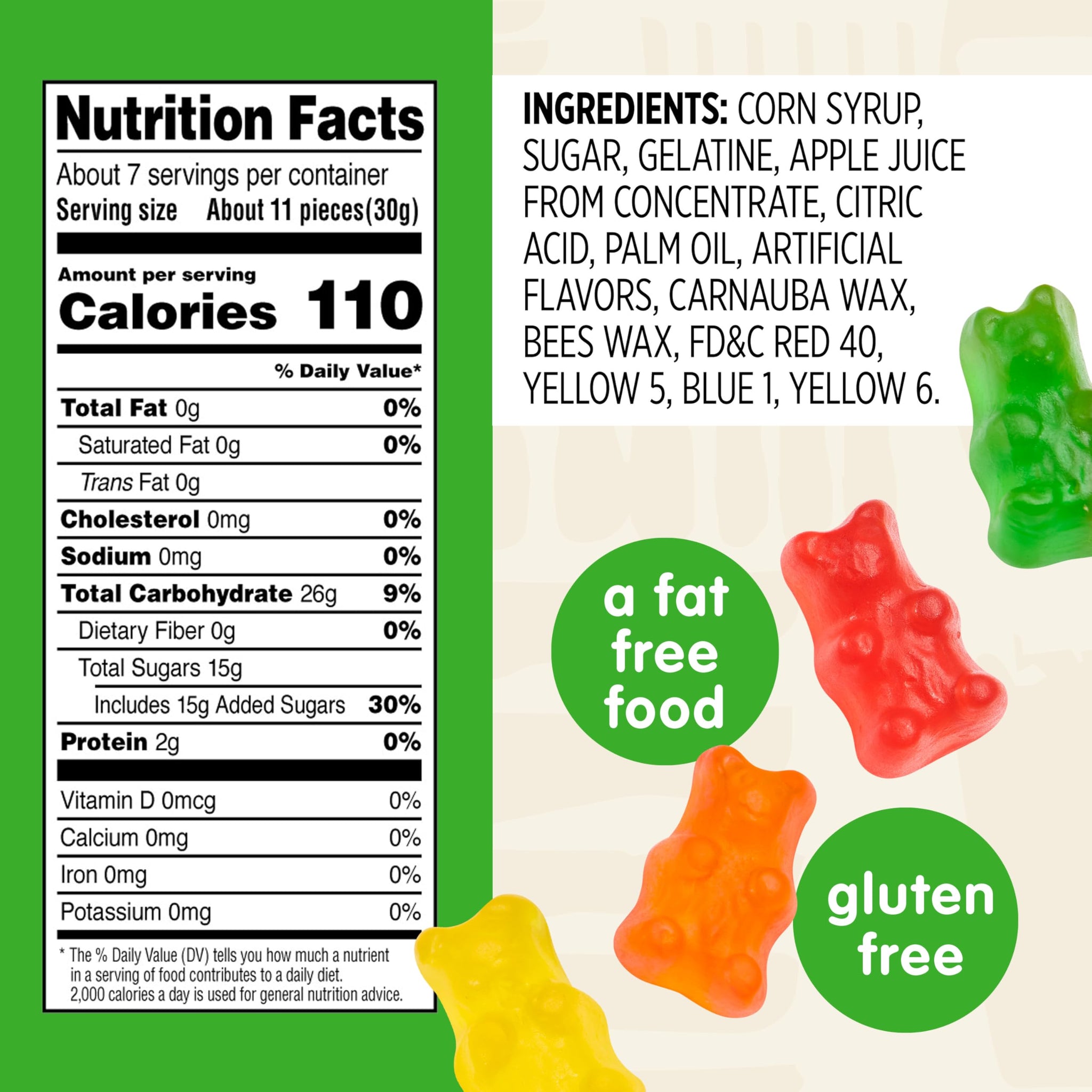 Snak Club Gummy Bears, Assorted Fruit Gummies, Bulk Candy, Fun Flavors Include Lemon, Orange, Strawberry, Apple, Pineapple, Gluten-Free Snacks, 7.5 oz