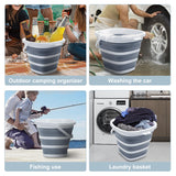 Goderewild Collapsible Bucket, 2.6 Gallon (10L) - Square Foldable Mop Bucket for House Cleaning, Car Washing, Camping - Portable Water Pail