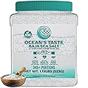 1.15 Pound Jar Ocean's Taste Baja Sea Salt, Coarse Natural Grain, 4X More Minerals than Celtic Salt, 30% Less Sodium, Mineral Salt Ideal for