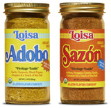 Loisa Adobo + Sazon Duo - USDA Organic, Non-GMO, No-MSG, No Preservatives, No Artificial Coloring, No Artificial Flavors