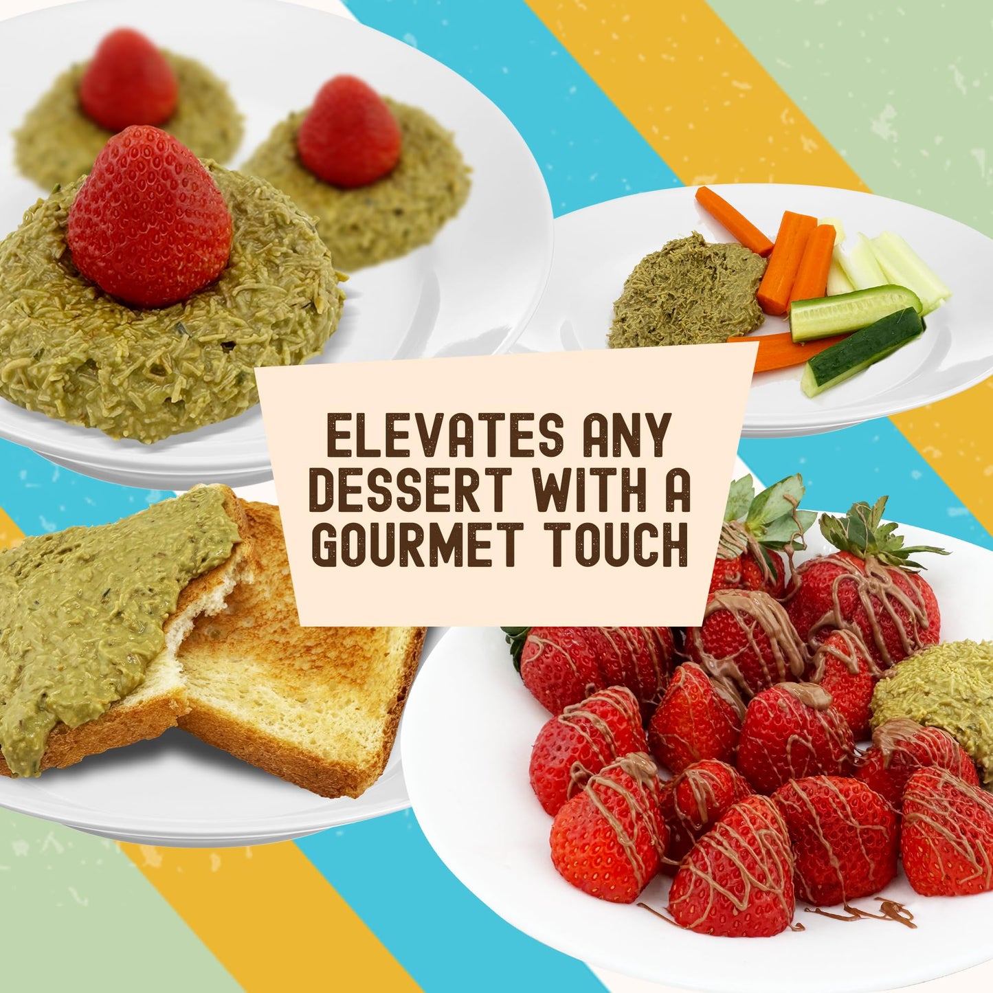 Moosh Dubai Chocolate Bar Filling - Viral Pistachio & Kataifi Spread for Desserts, Toast, and Candy Making (12 oz)