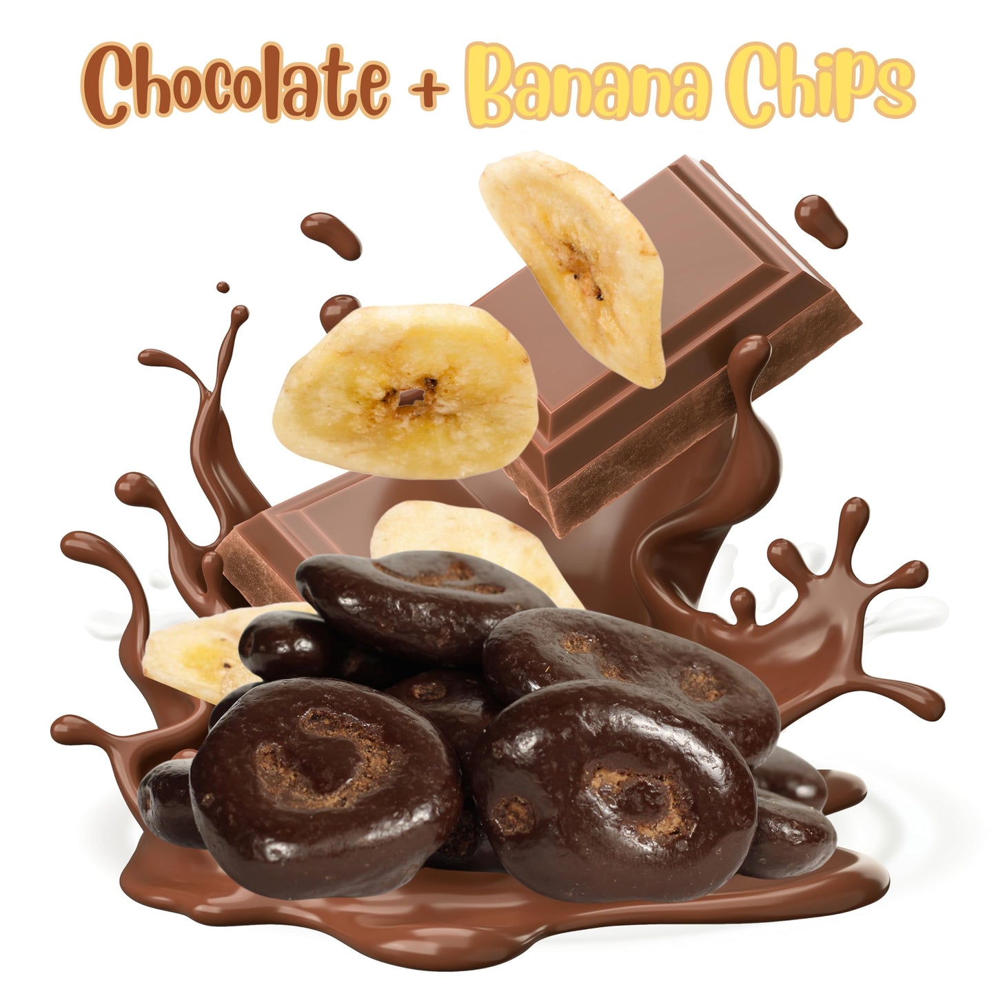 Dark Chocolate Covered Banana Chips by Its Delish, 3 Lbs Jumbo Container | Gourmet Dark Chocolate Banana Chips, Healthy Snacks Chocolate Fruit, USA