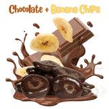 Dark Chocolate Covered Banana Chips by Its Delish, 3 Lbs Jumbo Container | Gourmet Dark Chocolate Banana Chips, Healthy Snacks Chocolate Fruit, USA