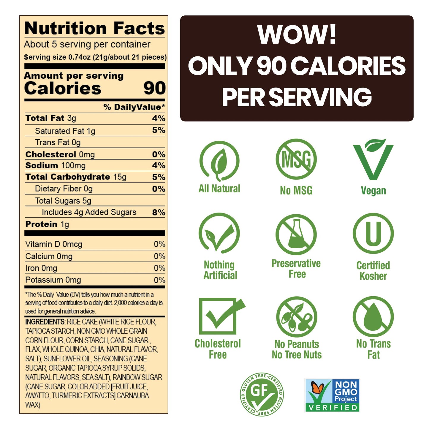 Drizzilicious Birthday Cake Bites Mini Rice Cakes, 4 OZ