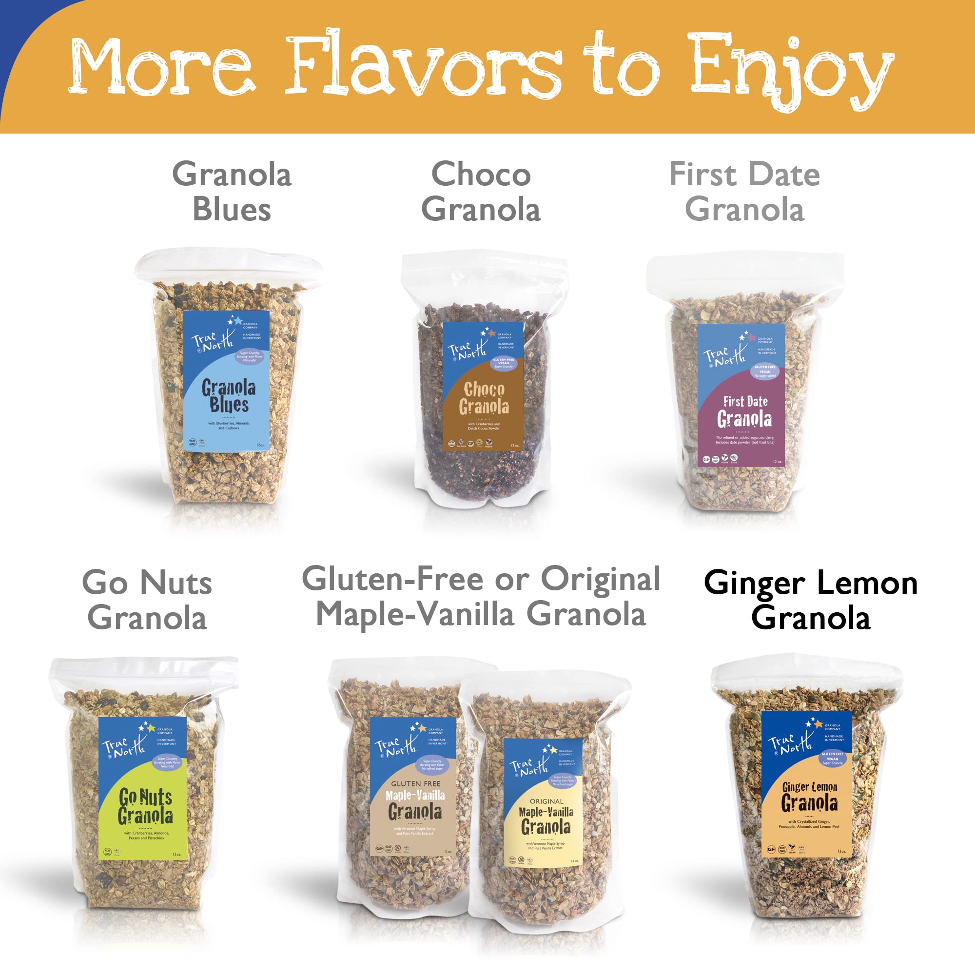 True North Granola - Ginger Lemon Granola with Pineapple and Almonds, Gluten Free, Vegan, All Natural and Non-GMO, Bulk Bag, 10 lb.