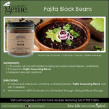 Culinary Genie Salt-Free Fajita Seasoning Blend - Classic Fajita Spice Mix, No Salt Added