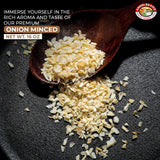 Angel Brand Minced Onion - 16 oz Bottle - Dehydrated Dried Onion Flakes, Perfect for Cooking, Seasoning, and Recipes.