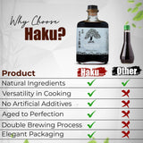 HAKU Smoked Shoyu Soy Sauce (375 ml) - Authentic Japanese Artisanal Umami Seasoning Sauce with Unique Smoky Flavor - Traditional Gourmet Dip Sauce