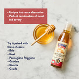 DeLallo Hot Honey, Made with 100% Organic Acacia Honey and Red Pepper, Sweet and Spicy Gourmet Condiment, Non-GMO, Gluten Free, Vegan, Kosher, 7.7 oz