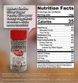 Baker's Choice Edible Pearls - Pearl Sprinkles - Metallic Silver Sugar Pearls - Dairy Free - Kosher - 3 oz.