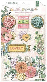 BoBunny Willow & SAGE STCKRS Layered, Multi