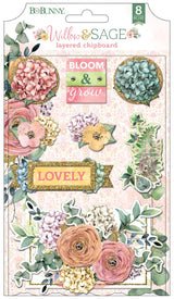 BoBunny Willow & SAGE STCKRS Layered, Multi