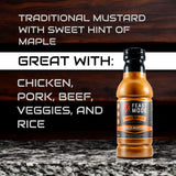Maple Mustard BBQ Sauce by Feast Mode Flavors | Low Sodium | Low calorie | Guten Free | Vegan Friendly | Zero High Fructose Corn Syrup | Healthy