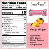 Gem Gem Ginger Candy Chewy Ginger Chews (Mango, 5.0 oz, Pack of 3)